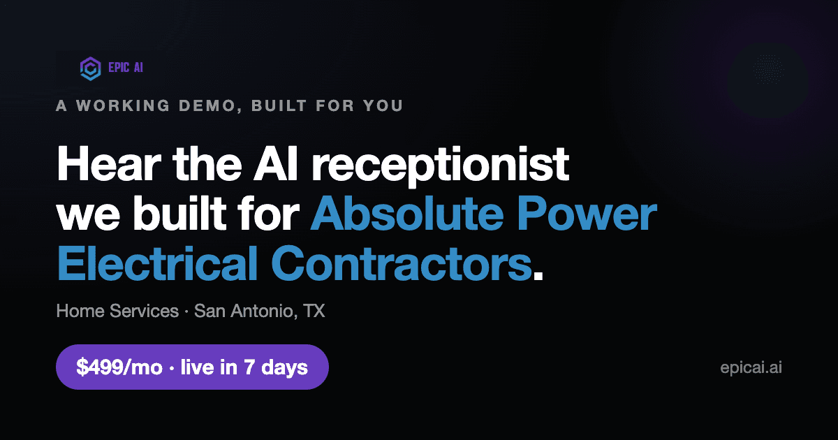 Absolute Power Electrical Contractors AI phone-agent demo preview
