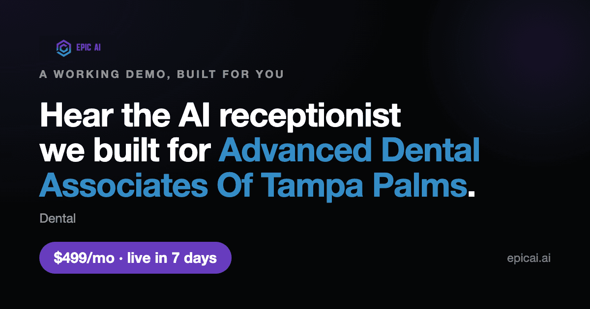 Advanced Dental Associates of Tampa Palms AI phone-agent demo preview