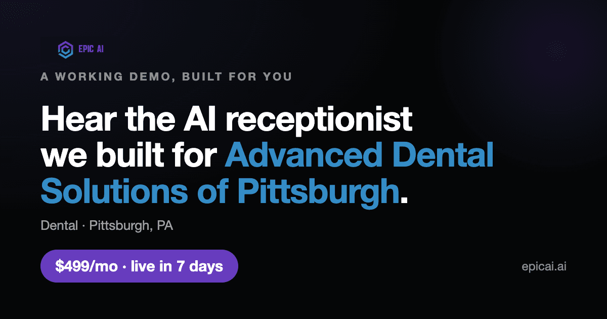 Advanced Dental Solutions of Pittsburgh AI phone-agent demo preview