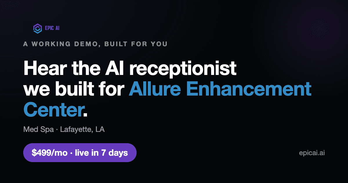 Allure Enhancement Center AI phone-agent demo preview