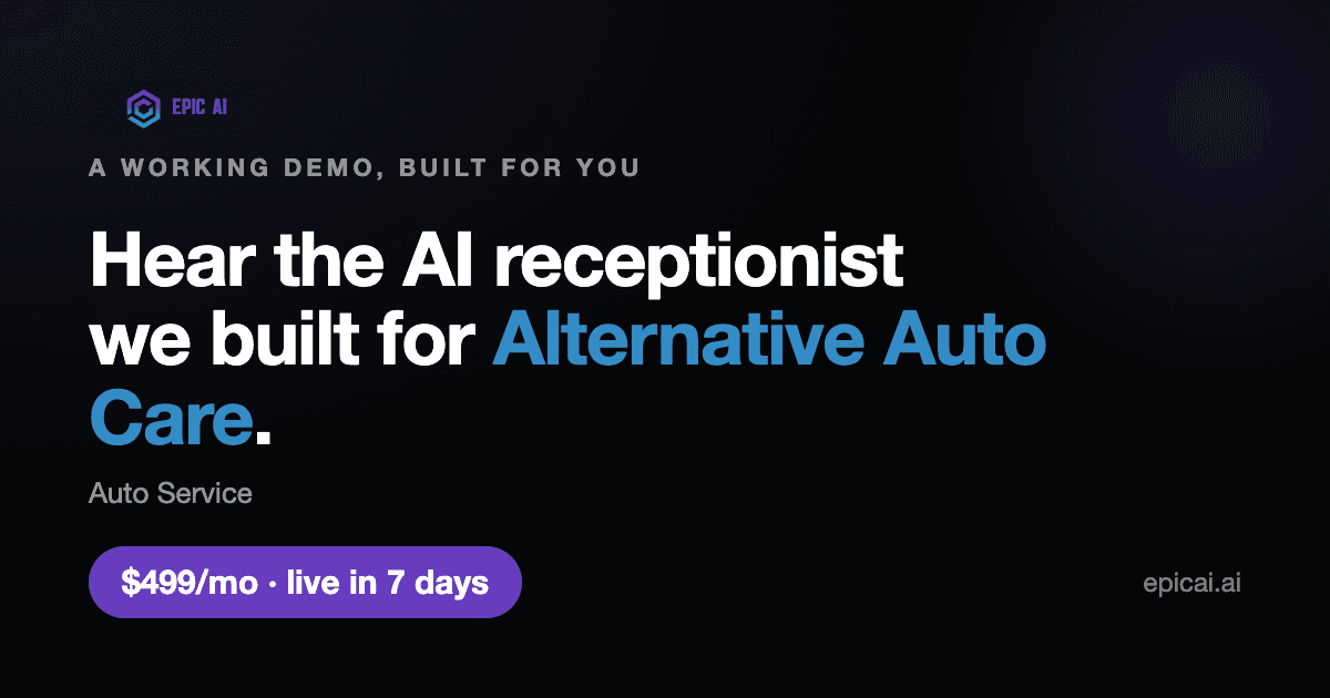 Alternative Auto Care AI phone-agent demo preview