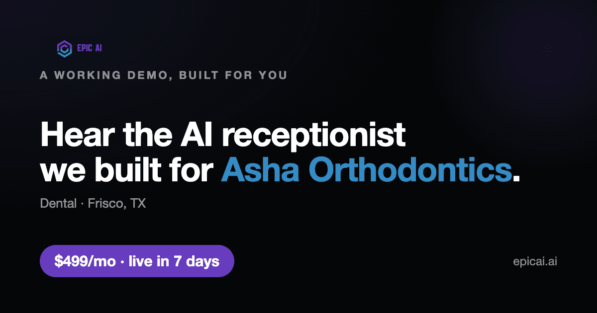 Asha Orthodontics AI phone-agent demo preview