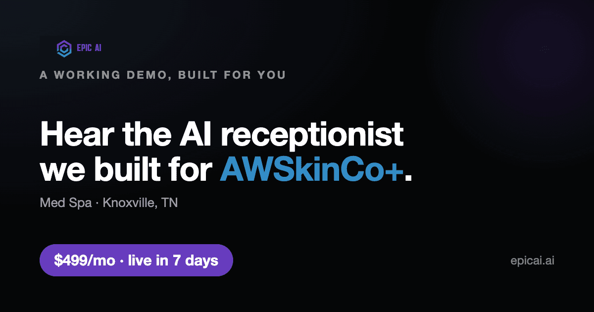 AWSkinCo+ AI phone-agent demo card