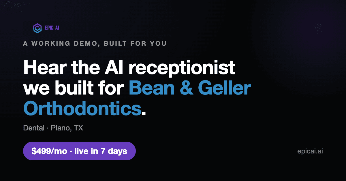 Bean & Geller Orthodontics AI phone-agent demo preview