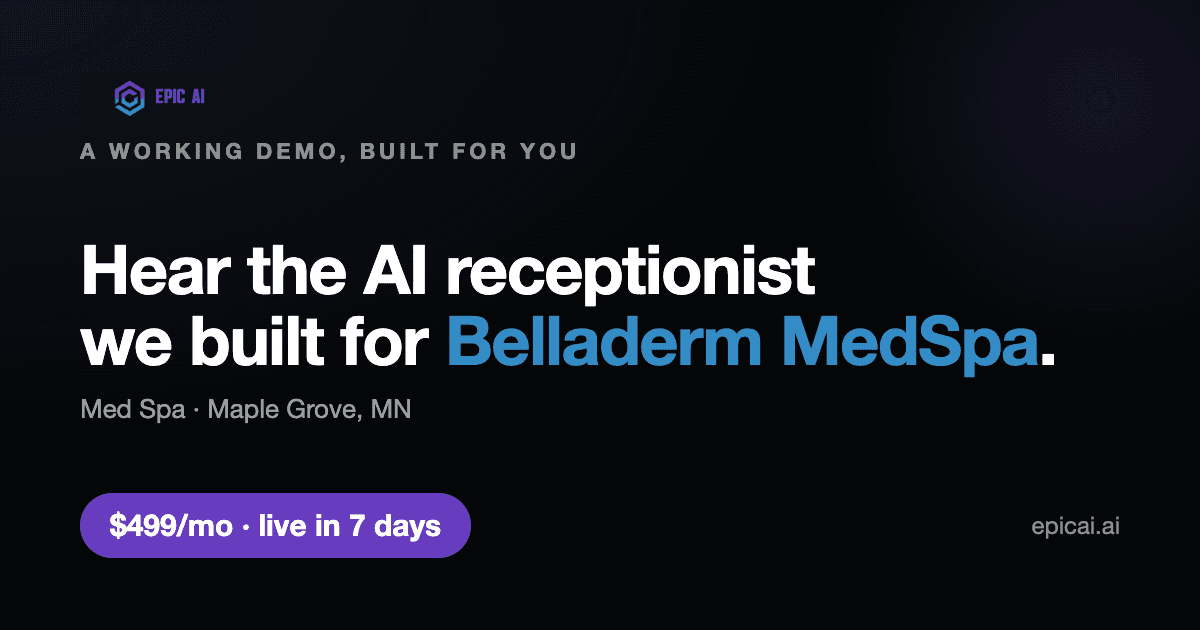 Belladerm MedSpa AI phone-agent demo preview
