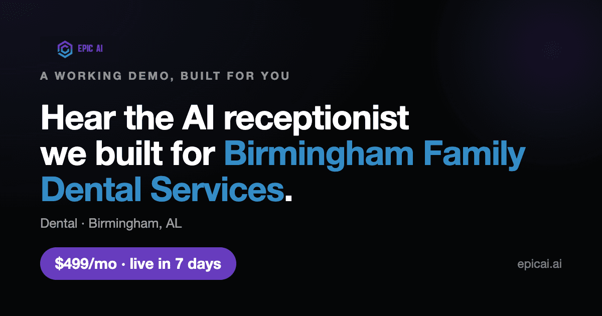 Birmingham Family Dental Services AI phone-agent demo preview