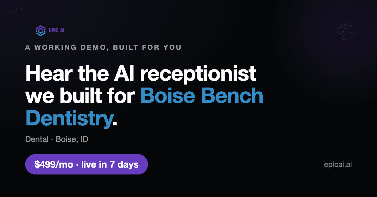 Boise Bench Dentistry AI phone-agent demo preview