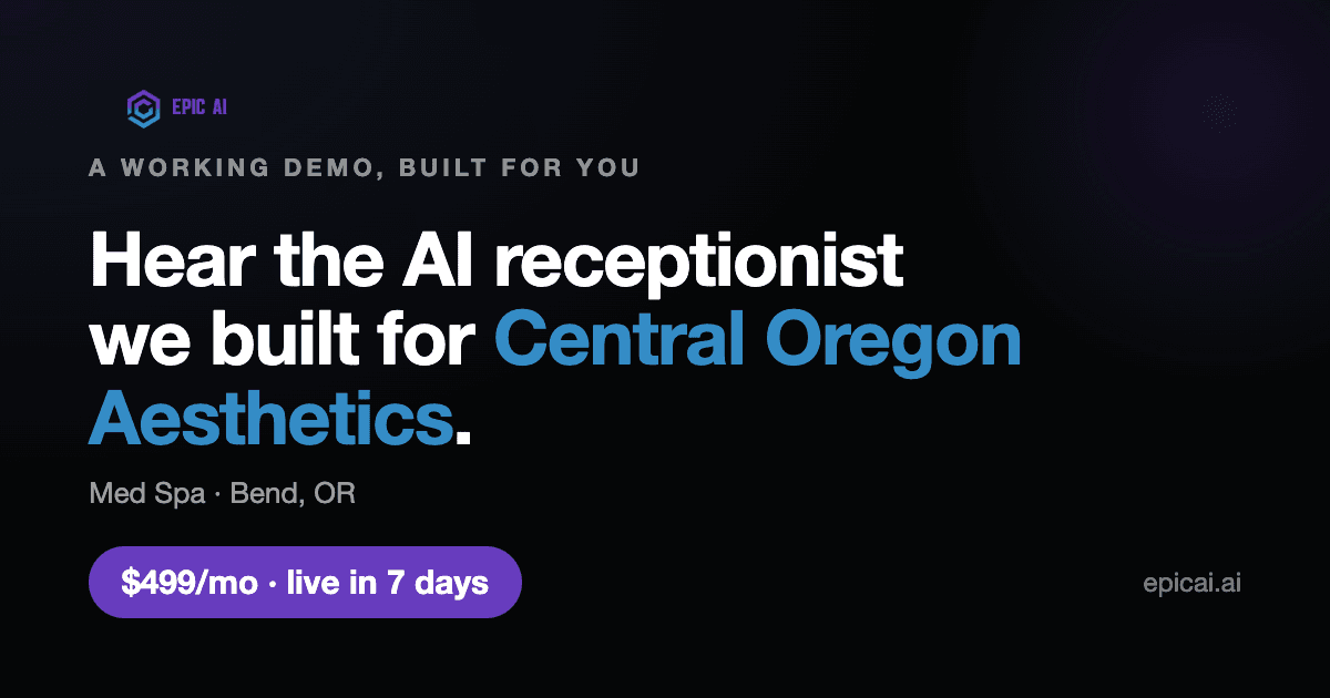 Central Oregon Aesthetics AI phone-agent demo preview