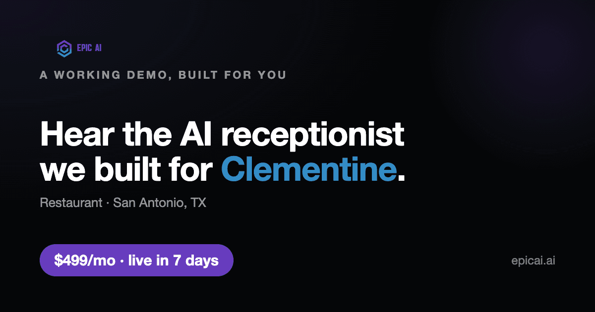 Clementine AI phone-agent demo preview