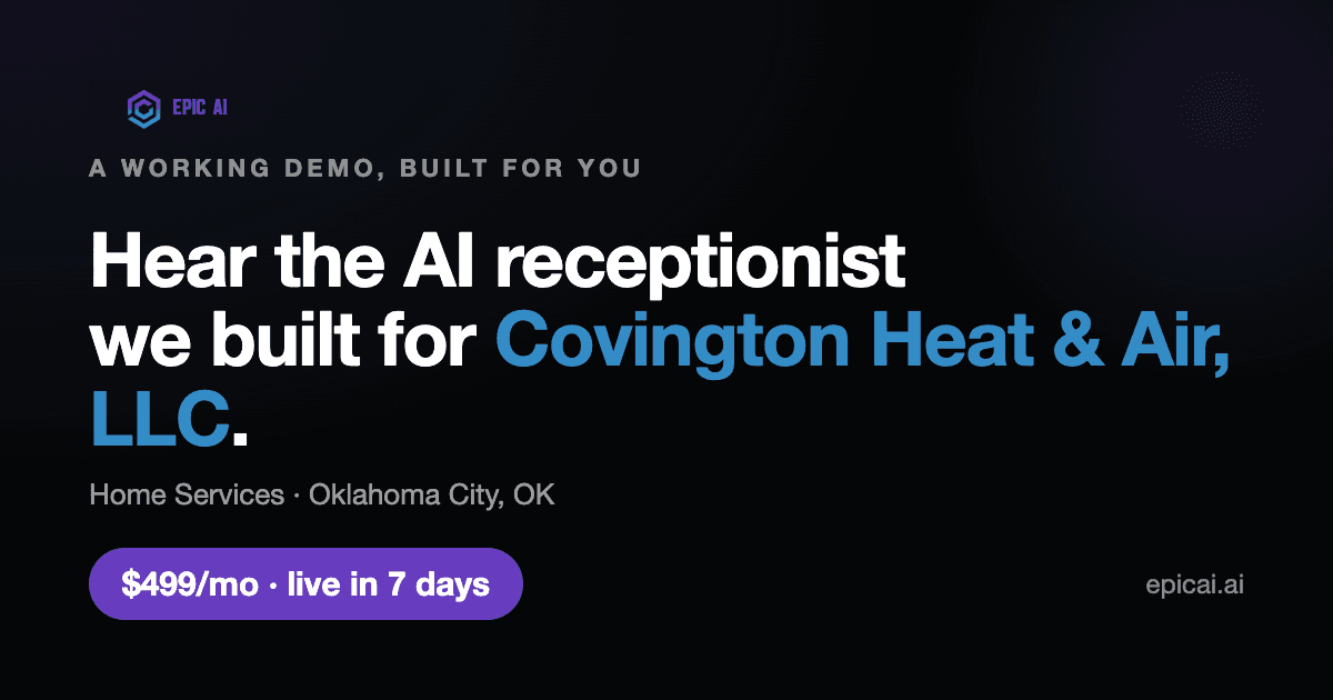 Covington Heat & Air, LLC AI phone-agent demo preview