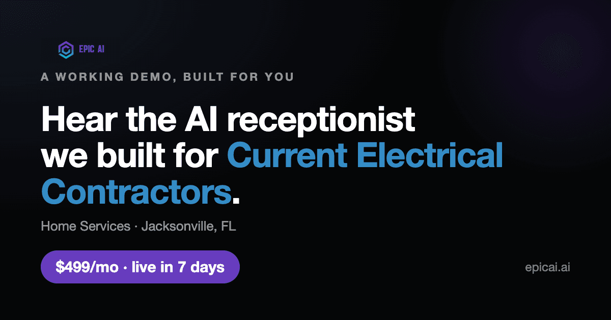 Current Electrical Contractors AI phone-agent demo preview