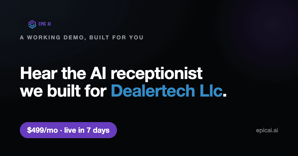 DealerTech LLC AI phone-agent demo preview