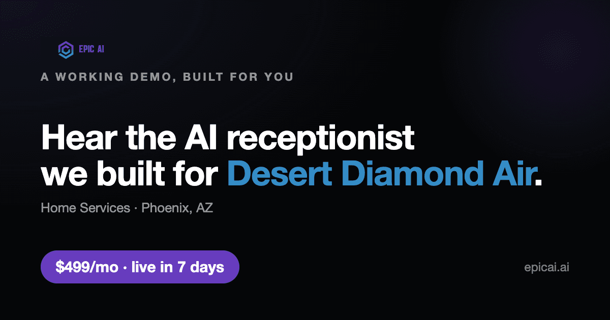 Desert Diamond Air AI phone-agent demo preview