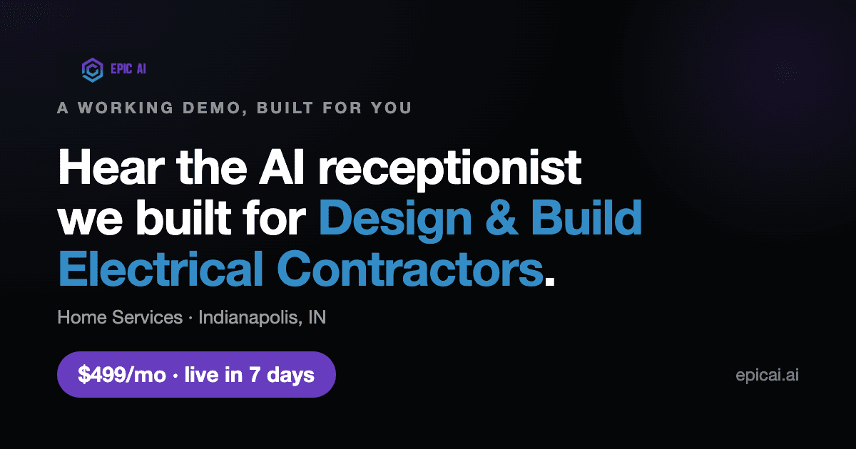 Design & Build Electrical Contractors AI phone-agent demo preview
