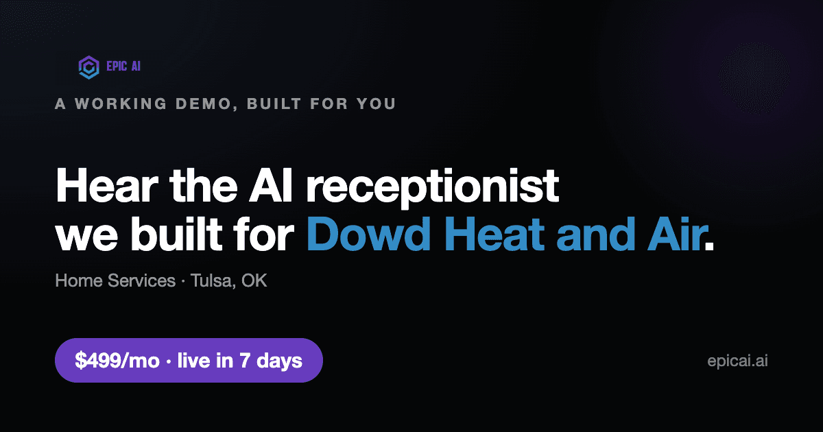 Dowd Heat and Air AI phone-agent demo preview