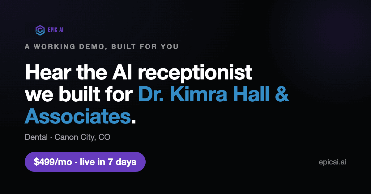 Dr. Kimra Hall & Associates AI phone-agent demo card