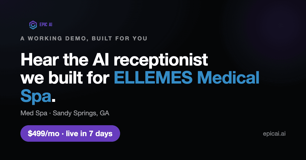 ELLEMES Medical Spa AI phone-agent demo preview