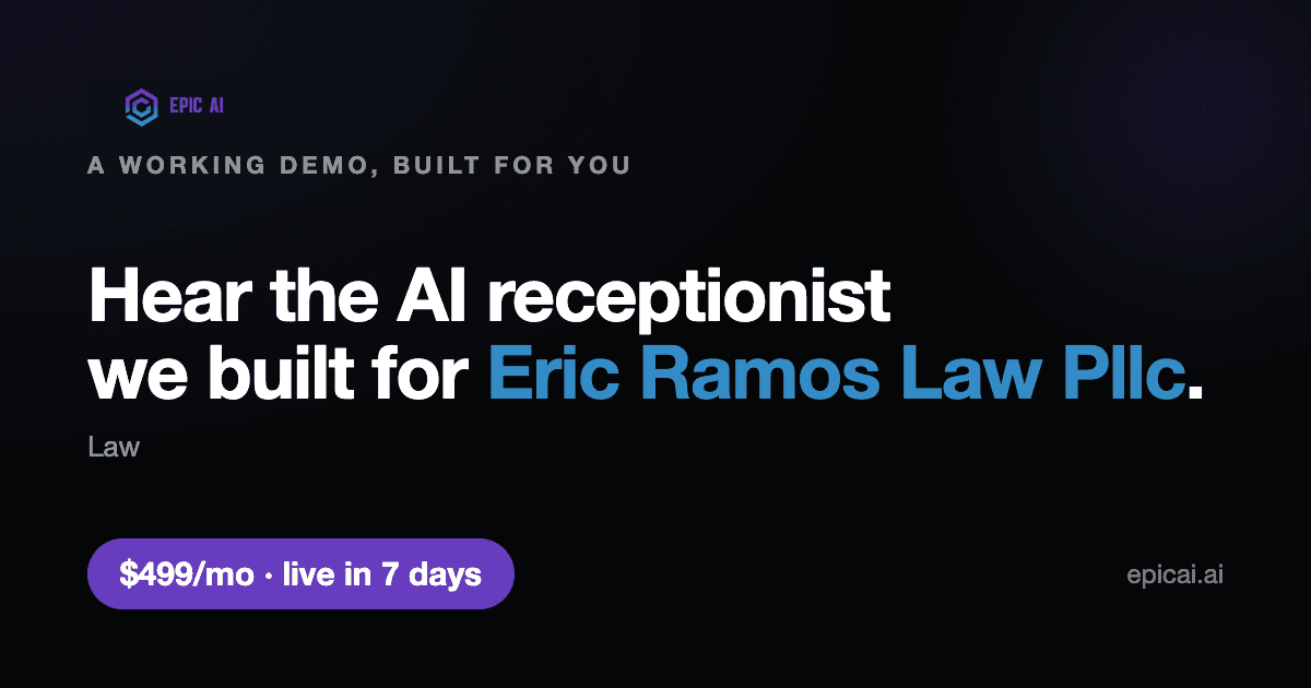 Eric Ramos Law, PLLC AI phone-agent demo preview