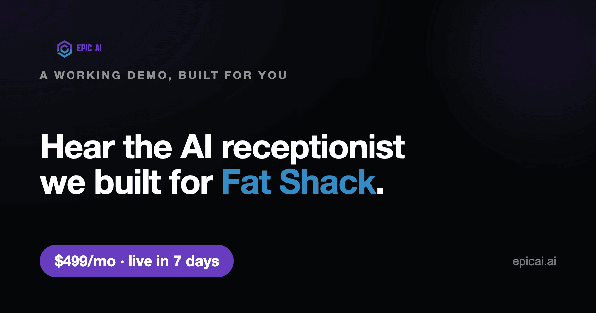 Fat Shack AI phone-agent demo preview