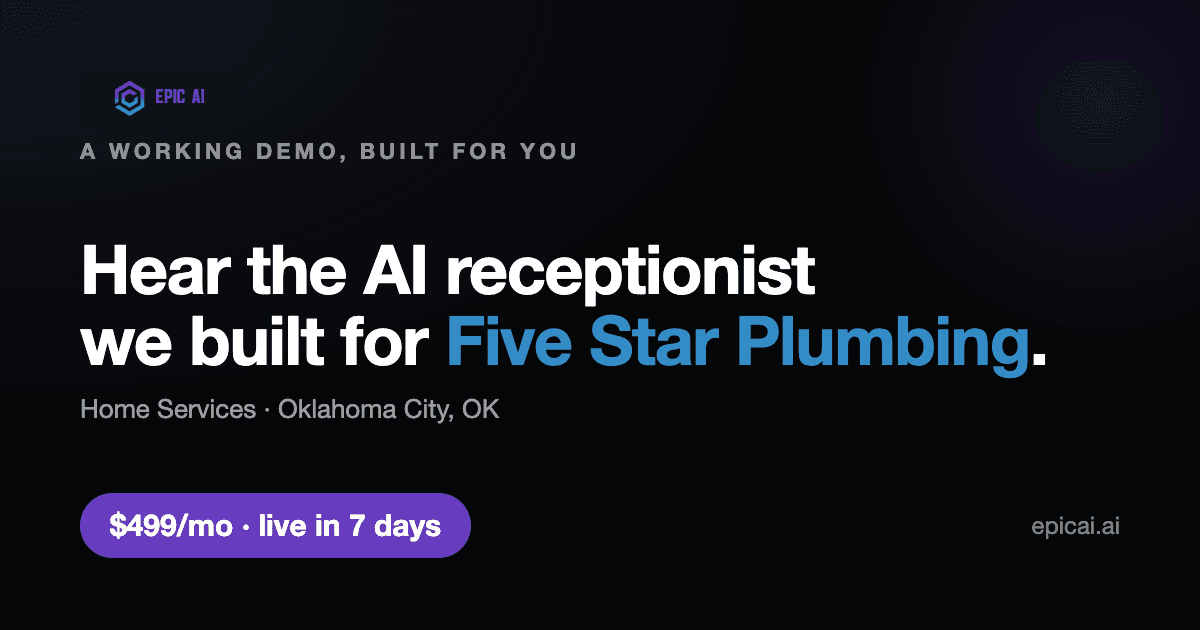 Five Star Plumbing AI phone-agent demo preview