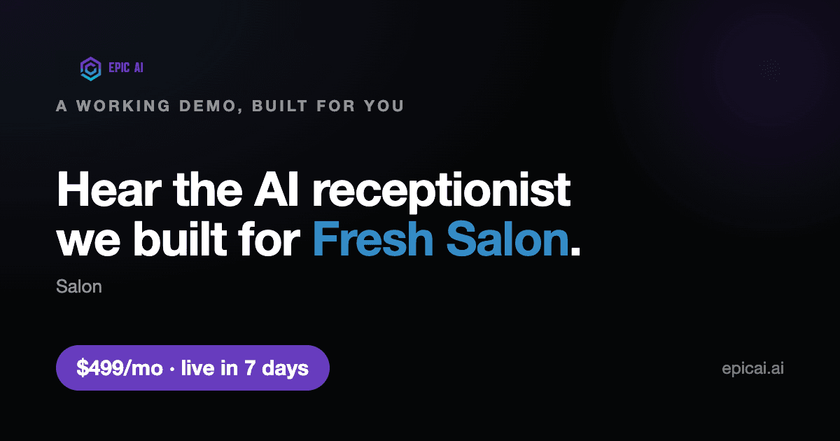 Fresh Salon AI phone-agent demo preview