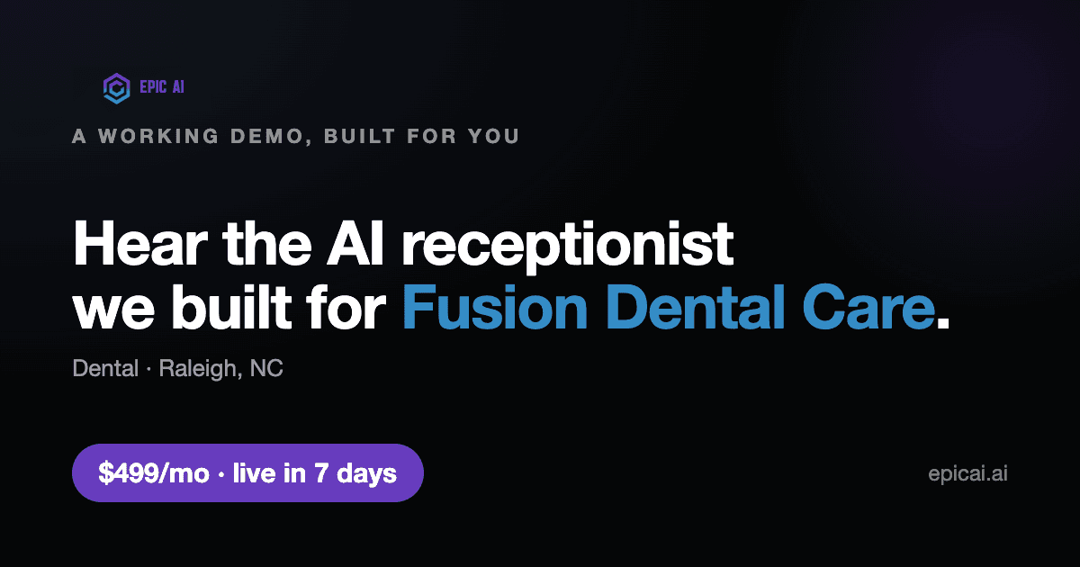 Fusion Dental Care AI phone-agent demo preview